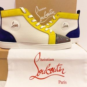 New Christian Louboutin Louis Orlato Spikes Flat 
Sneakers Size 45/12US